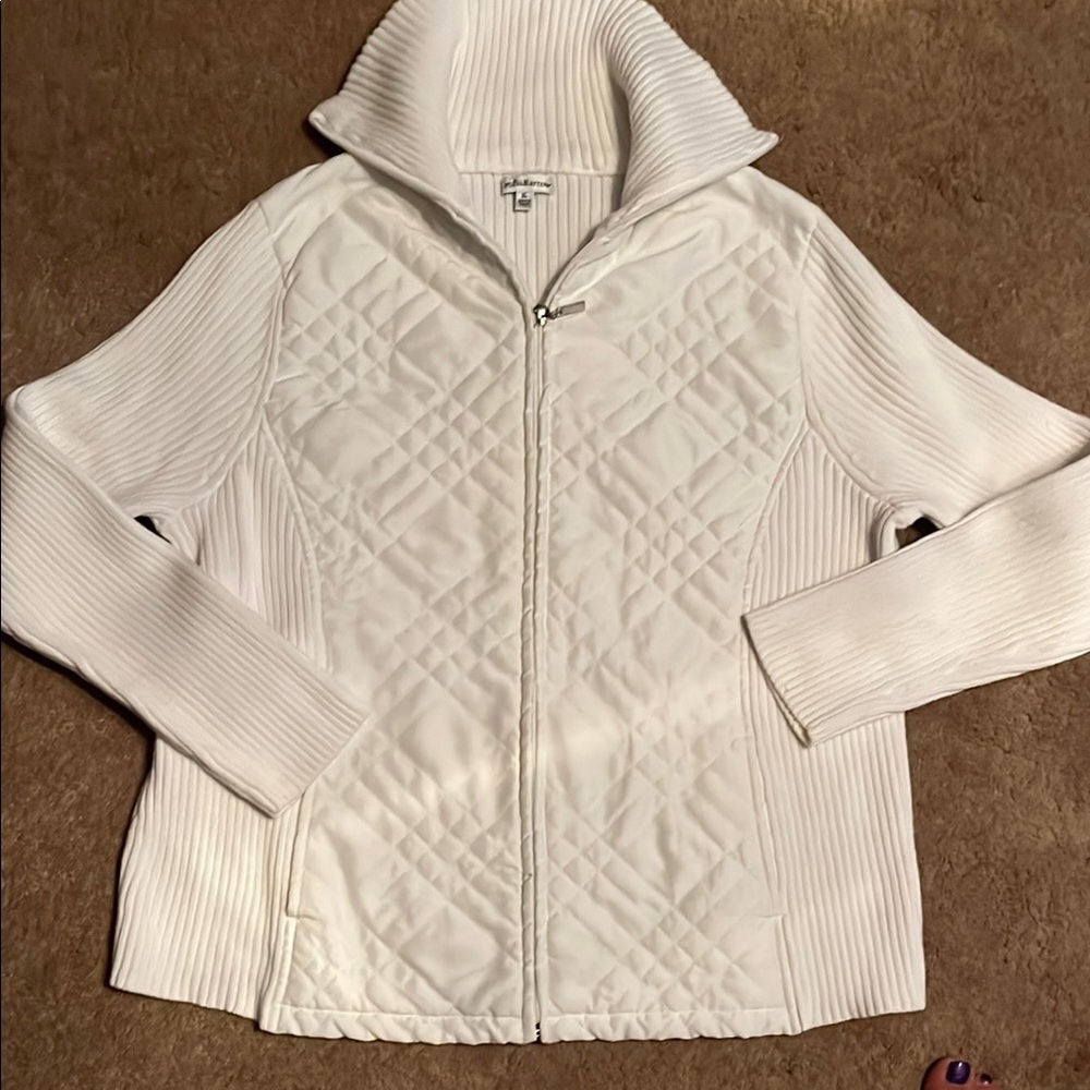 Croft and Barrow Ribbed Knit Sweater/Jacket